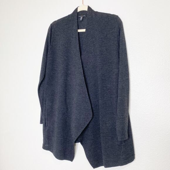 eileen fisher merino wool drapey sweater cardigan size small - Picture 1 of 7